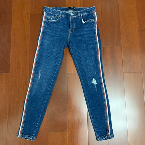 Zara Mid Rise Dark Wash Jeans - Picture 1 of 5